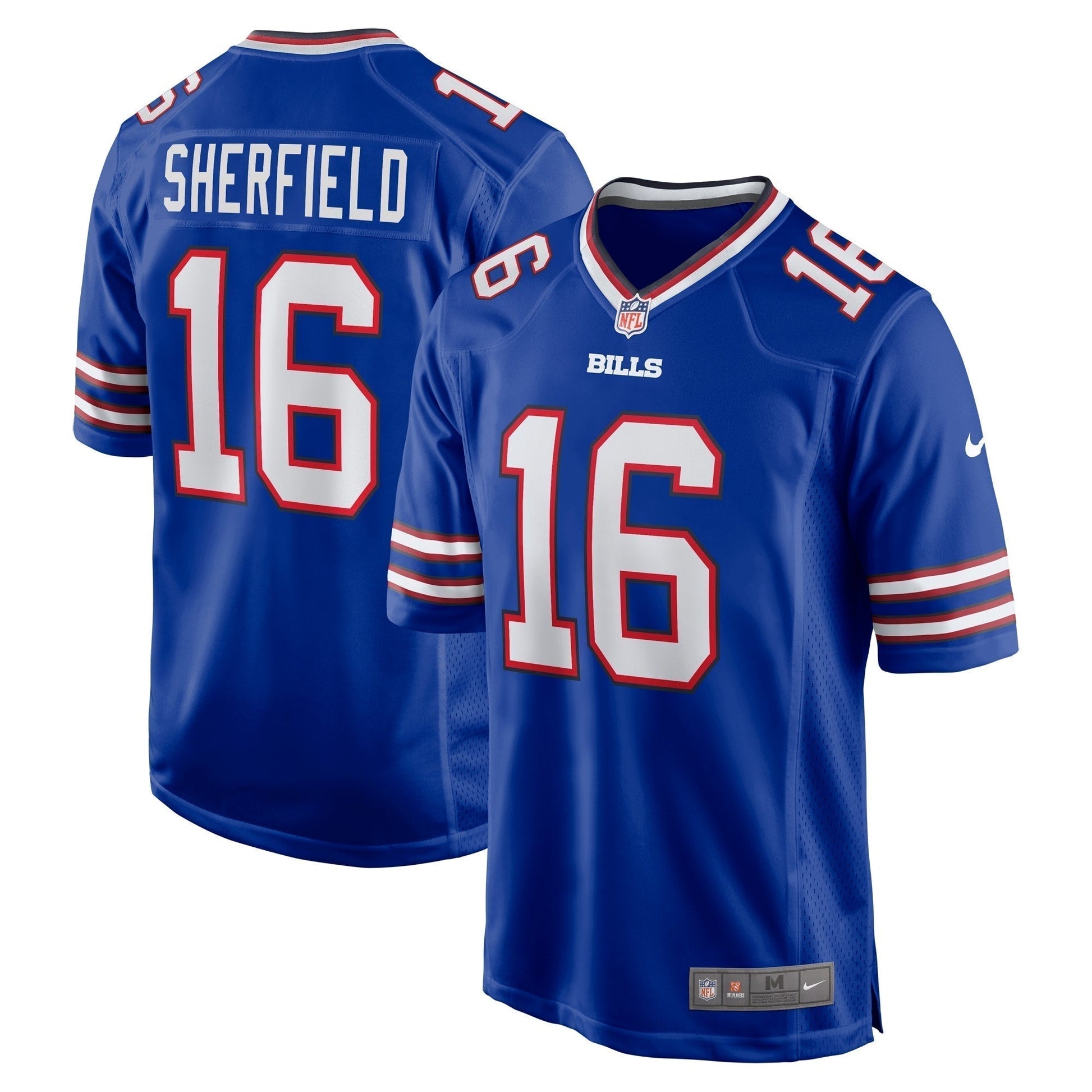 Trent Sherfield Buffalo Bills Game Jersey - Royal football jersey product view 1