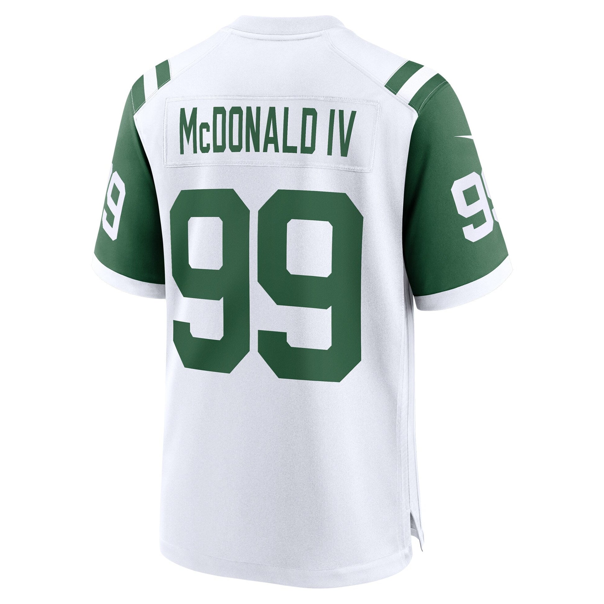 Will McDonald IV New York Jets Classic Alternate Game Jersey - White football jersey product view 3