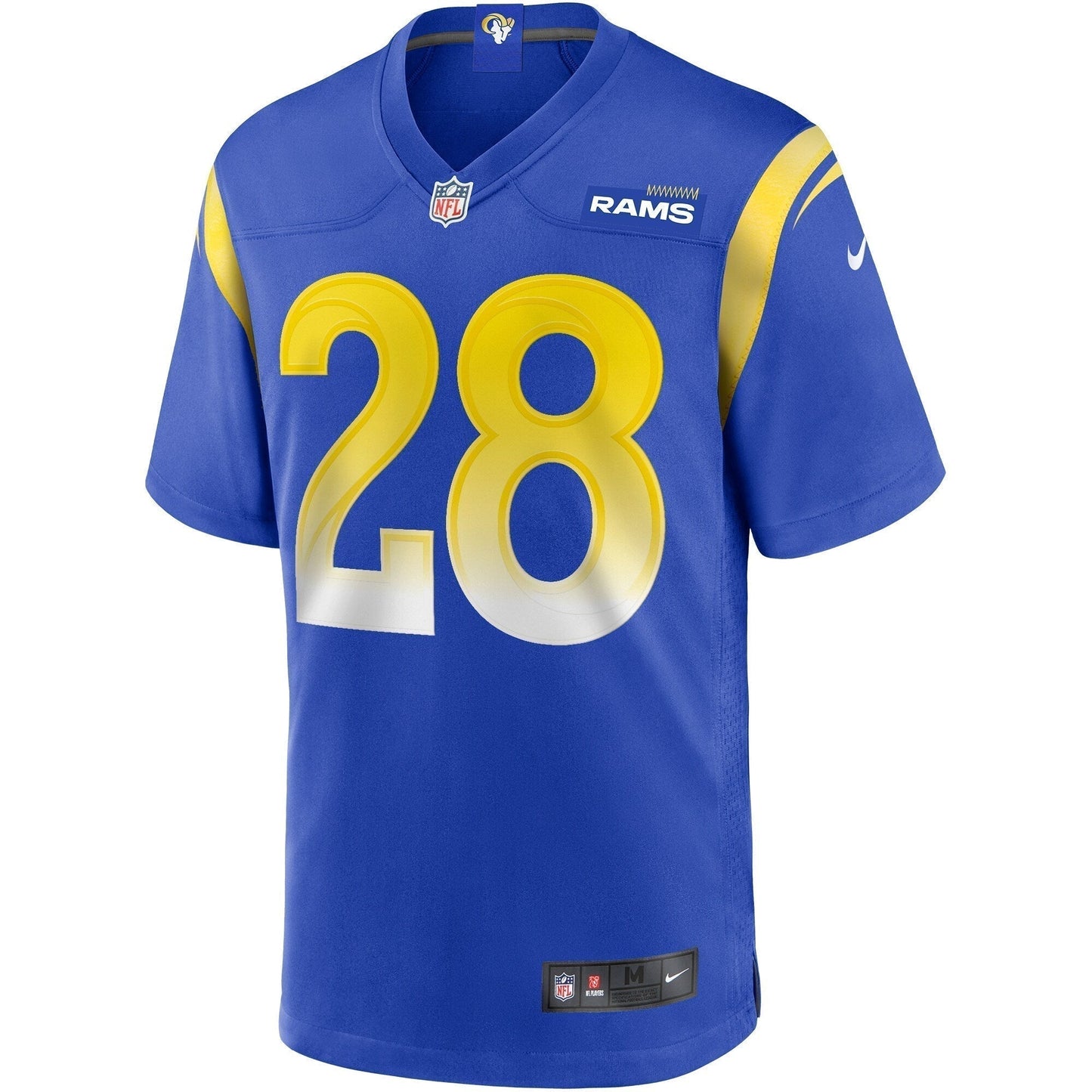 Marshall Faulk Los Angeles Rams Game Retired Jersey - Royal football jersey product view 2