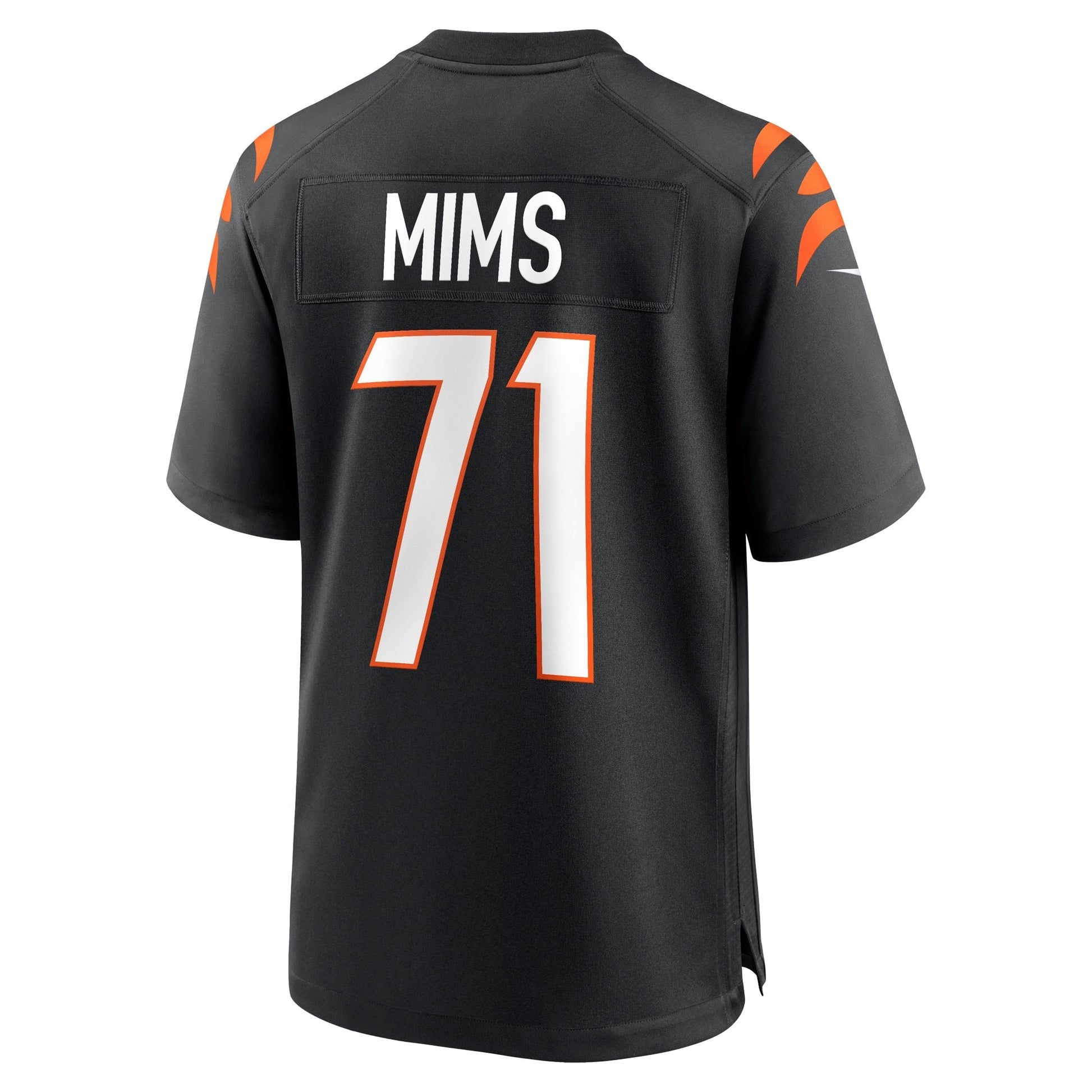 Amarius Mims Cincinnati Bengals Game Jersey - Black football jersey product view 3