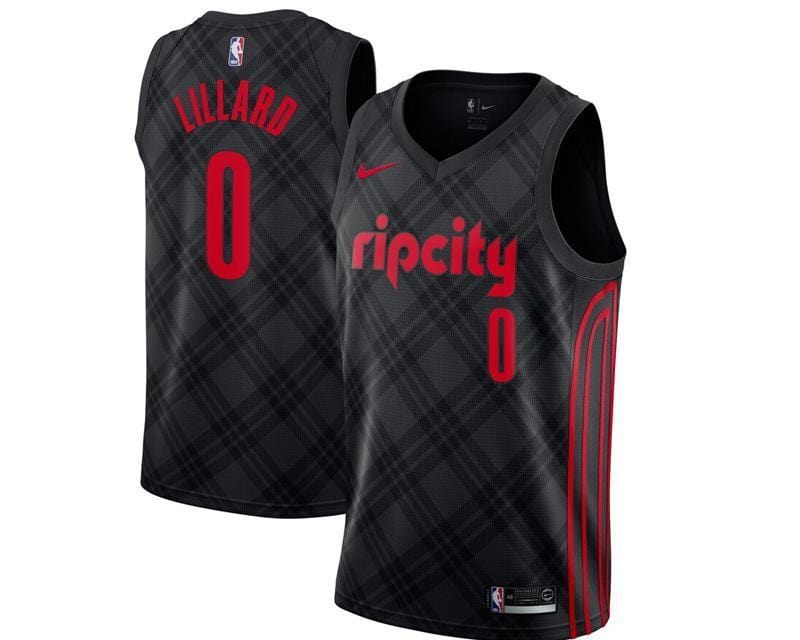 Damian Lillard Portland Trailblazers City Edition Jersey basketball jersey product view 1