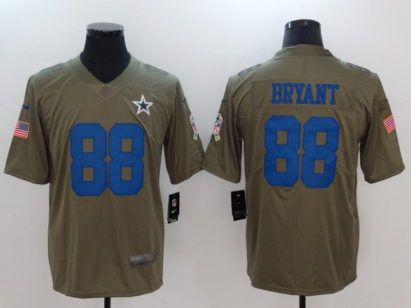 Men's Dallas Cowboys Dez Bryant #88 Brown Game Jersey1 basketball jersey product view 1