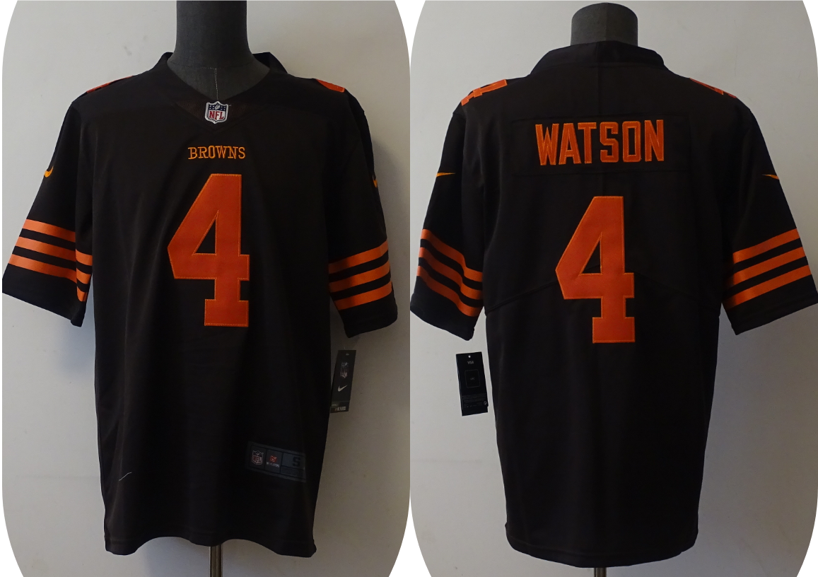 Men's Cleveland Browns Deshaun Watson Brown Player Game Jersey football jersey product view 1