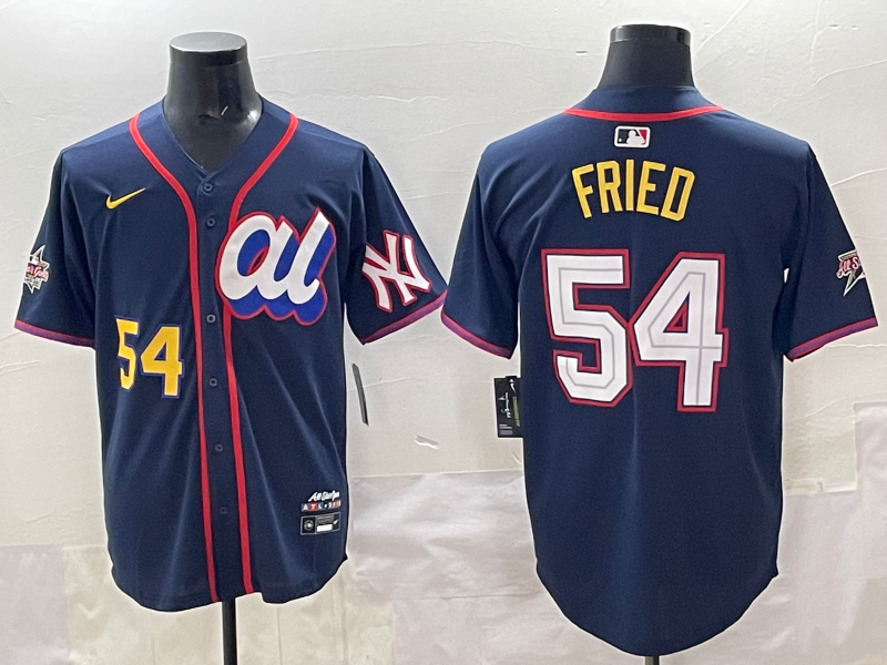 Men's American League Max Fried #54 Navy 2025 All-Star Edition Limited Player Jersey baseball jersey product view 1