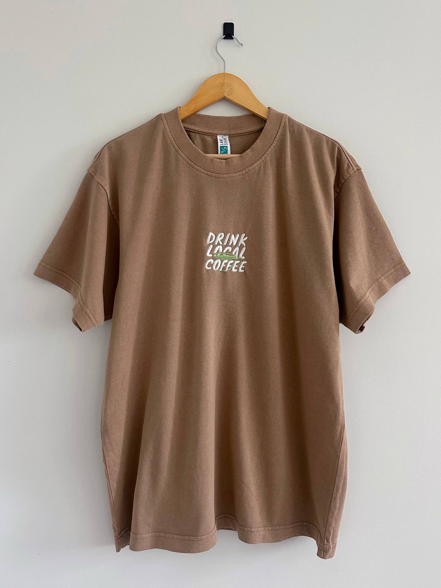 Drink Local Coffee T-Shirt - Burro Unisex T-shirt, Sweatshirt, Hoodie, Long Sleeve Tee - T-Shirt, Sweatshirt, Hoodie