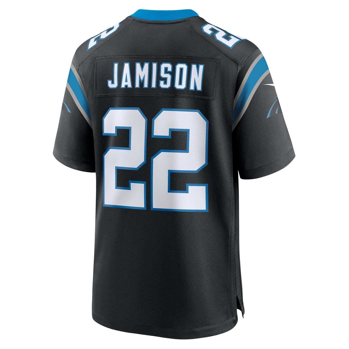 D'Shawn Jamison Carolina Panthers Team Game Jersey - Black football jersey product view 3