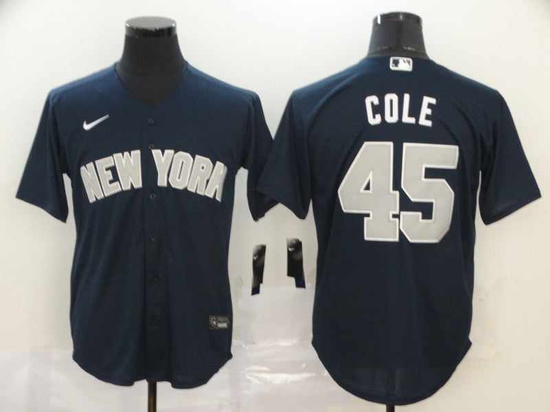 Men's New York Yankees Gerrit Cole Navy Replica Baseball Jersey baseball jersey product view 1