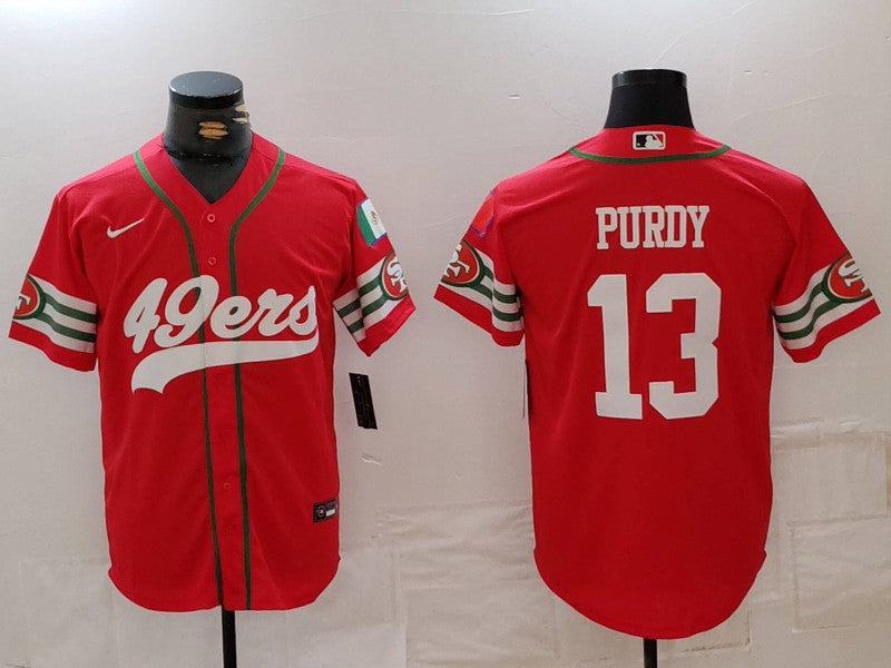 Men's San Francisco 49ers Brock Purdy Scarlet Player Game Jersey football jersey product view 1