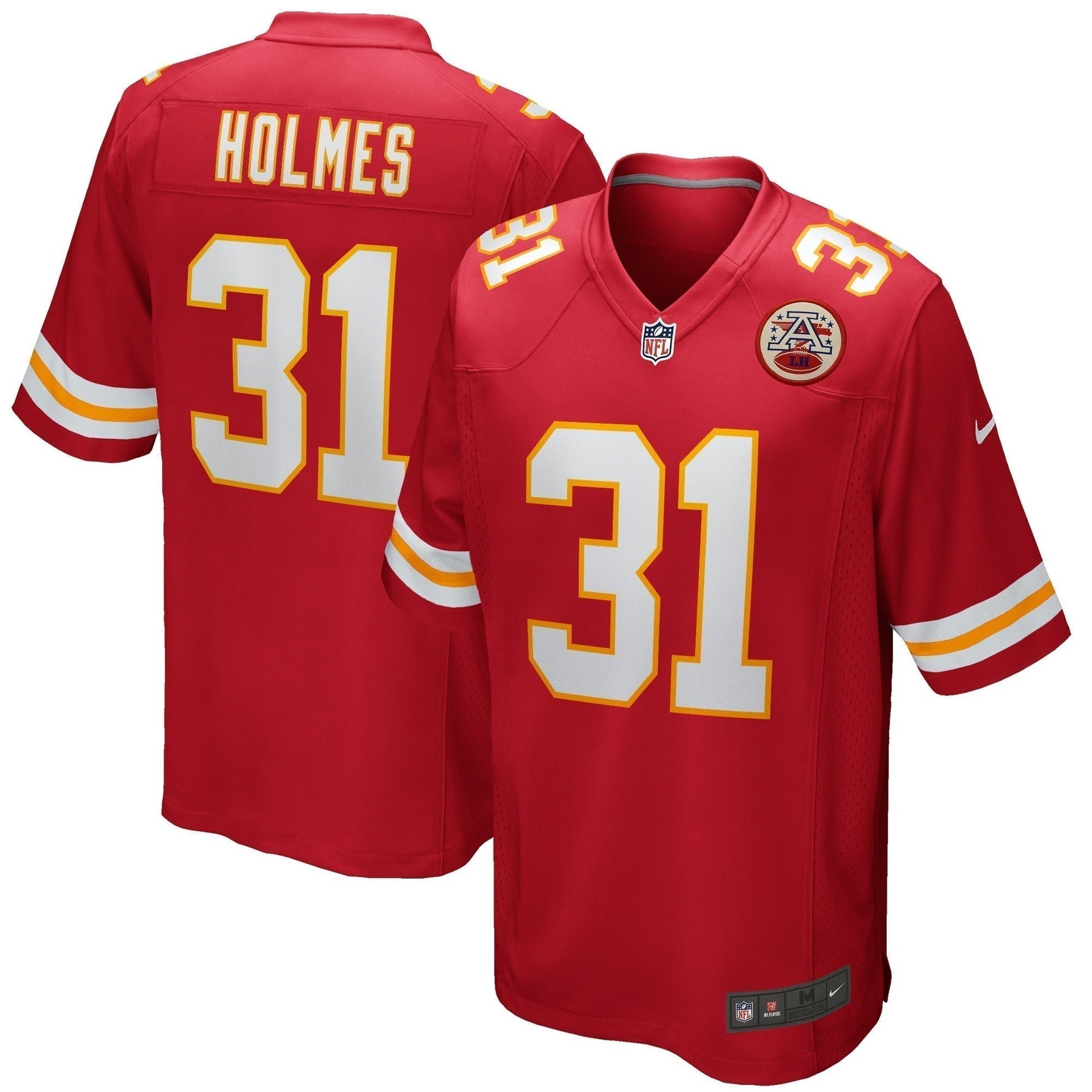 Priest Holmes Kansas City Chiefs Game Retired Jersey - Red football jersey product view 1