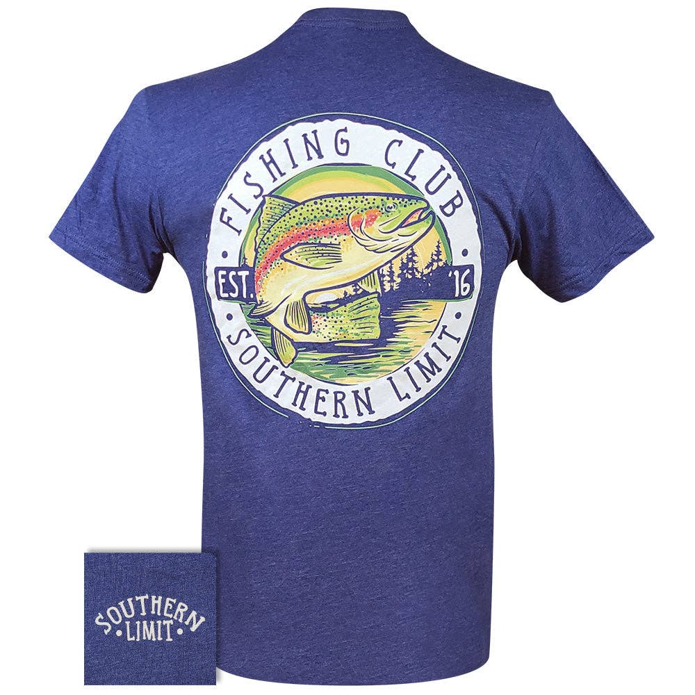 SL-106 Southern Limit Fishing Club Circle Ss-Royal Unisex T-shirt, Sweatshirt, Hoodie, Long Sleeve Tee - T-Shirt, Sweatshirt, Hoodie