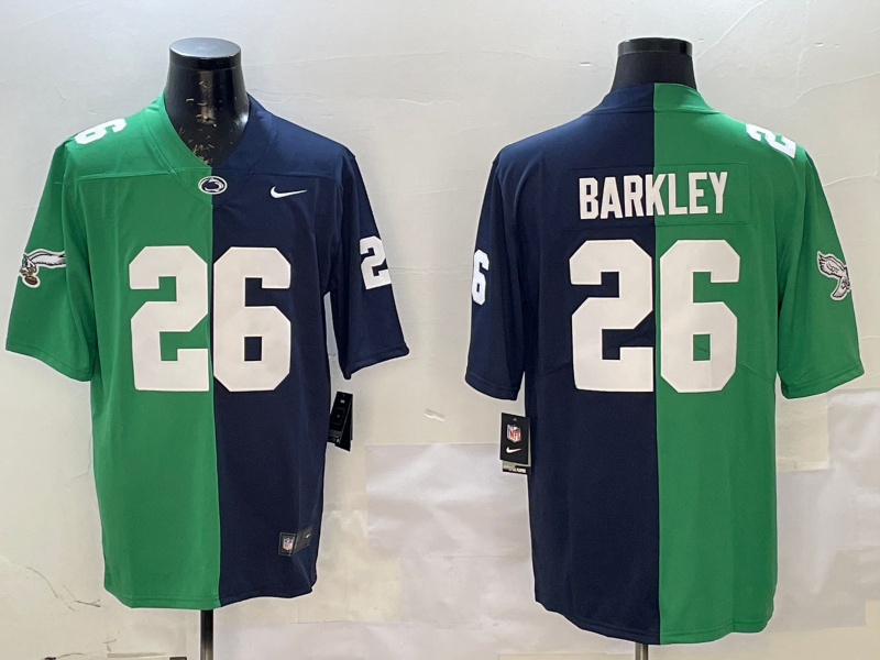 Men's Philadelphia Eagles Saquon Barkley Green/Navy Player Jersey football jersey product view 1