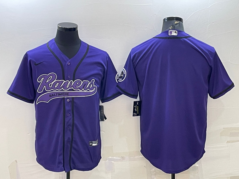 Men's Baltimore Ravens Purple Blank Jersey football jersey product view 1