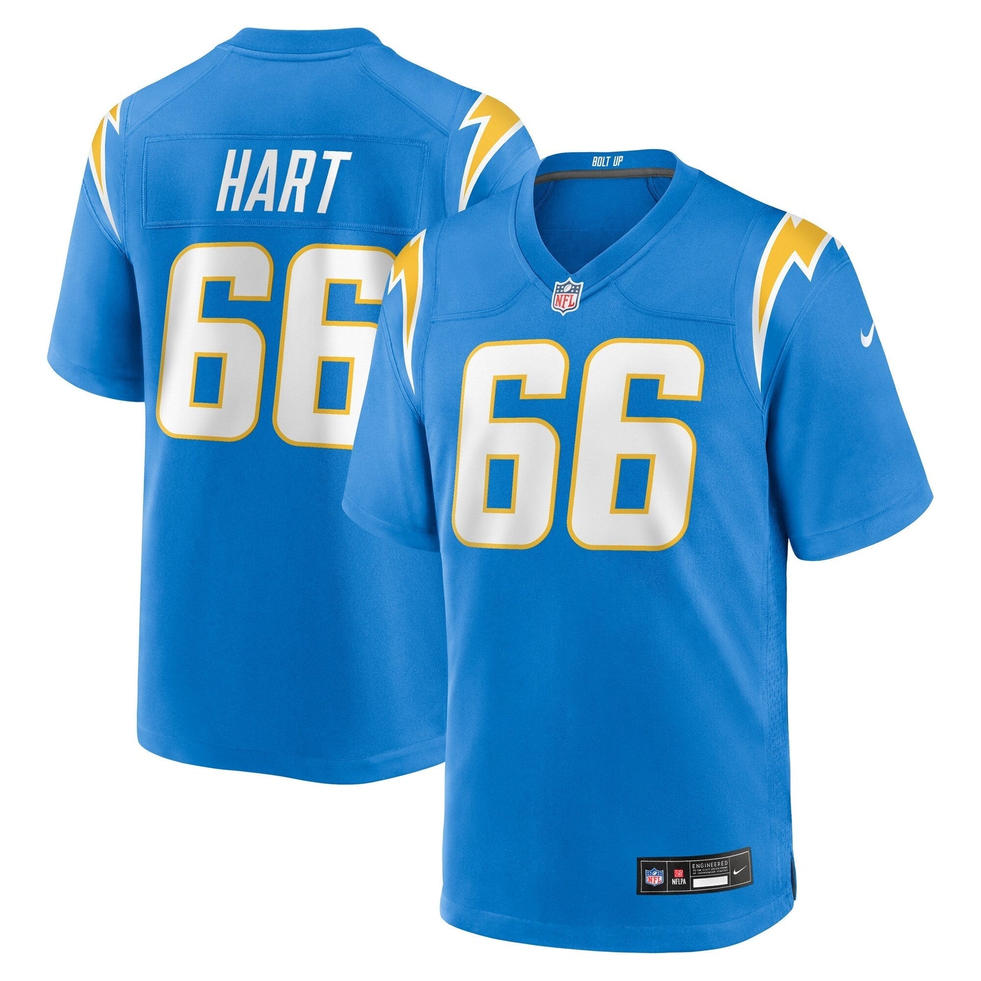 Los Angeles Chargers Bobby Hart Powder Blue Team Game Jersey football jersey product view 1