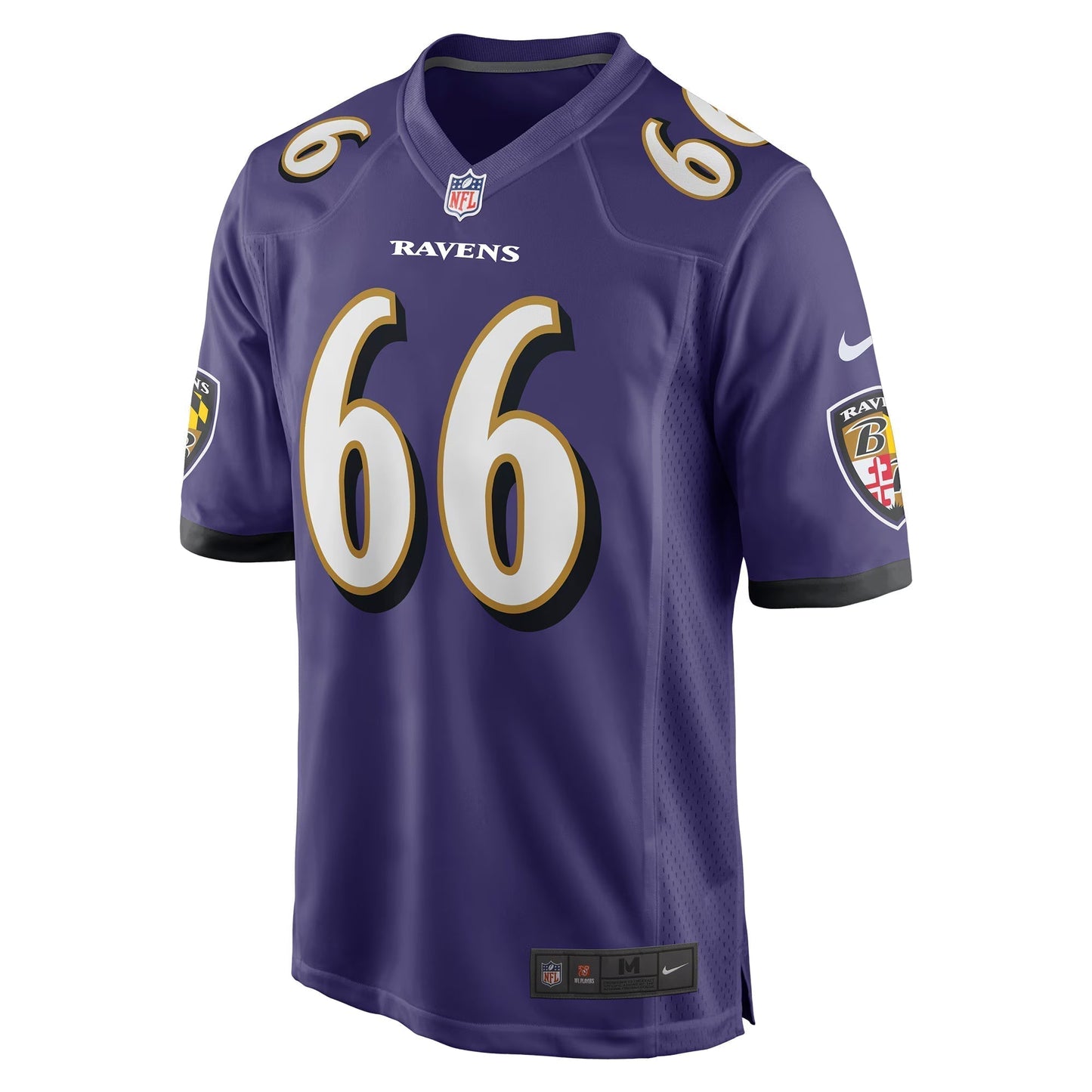 Baltimore Ravens Ben Cleveland Purple Game Jersey football jersey product view 2