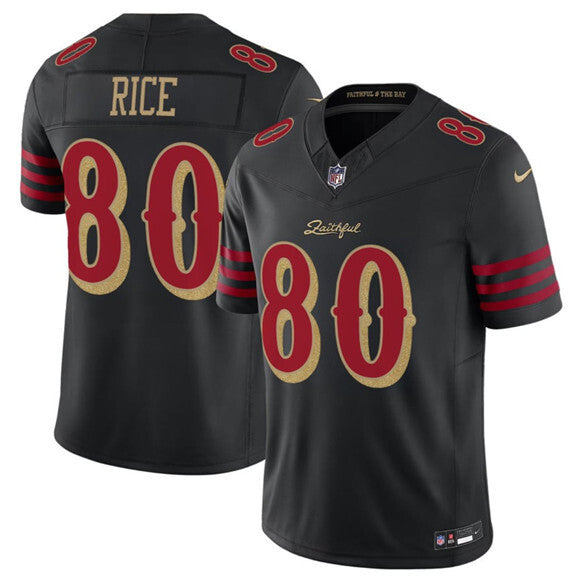 Men's Jerry Rice San Francisco 49ers Black 2025 Rivalries Collection F.U.S.E. Limited Jersey football jersey product view 1