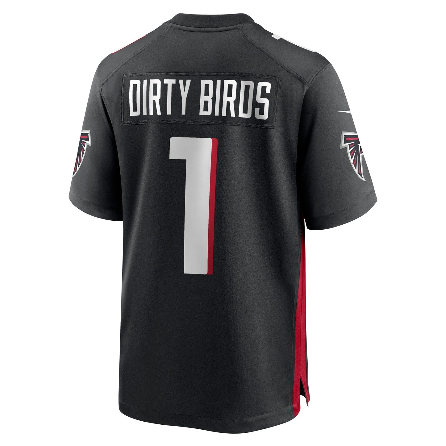 Dirty Birds Atlanta Falcons Game Jersey - Black football jersey product view 3