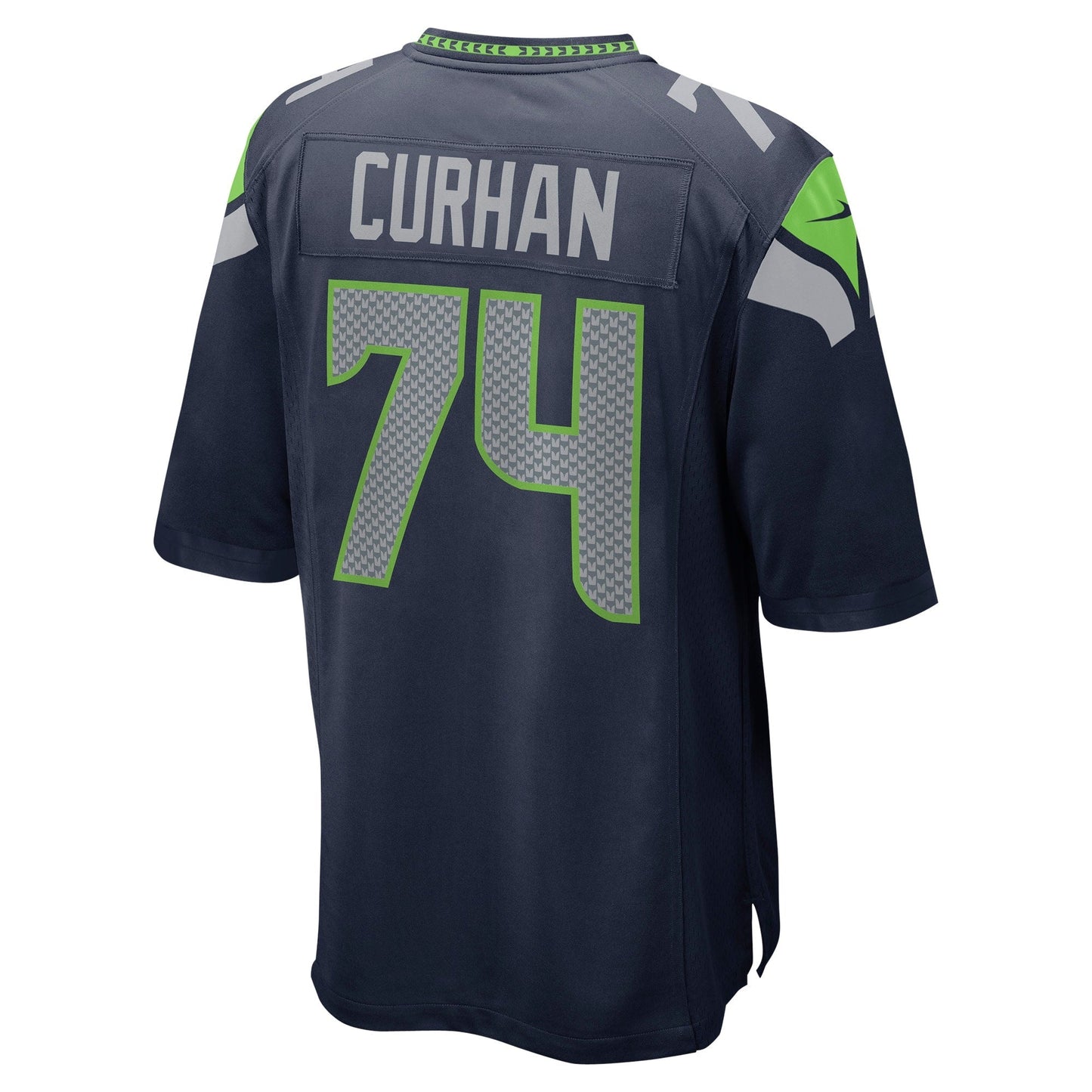 Jake Curhan Seattle Seahawks Game Jersey - College Navy football jersey product view 3