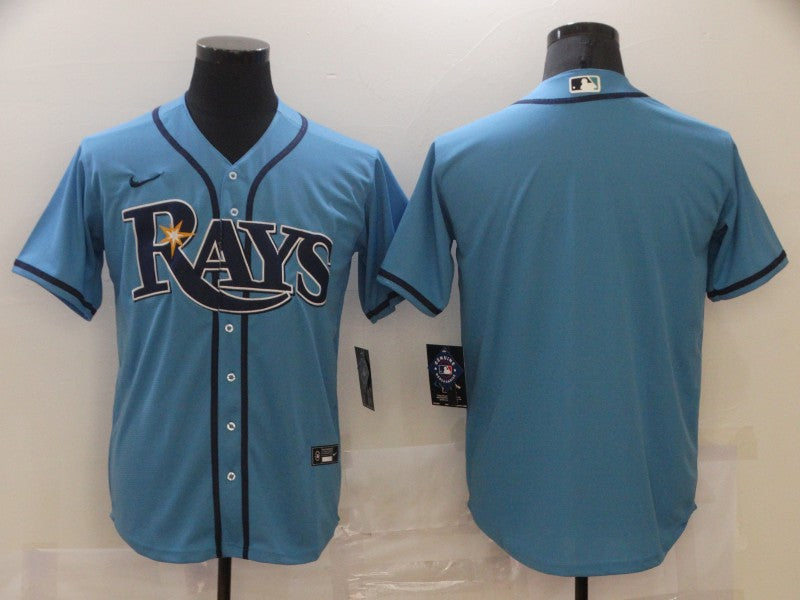 Men's Tampa Bay Rays Blue Replica Blank Jersey1 baseball jersey product view 1