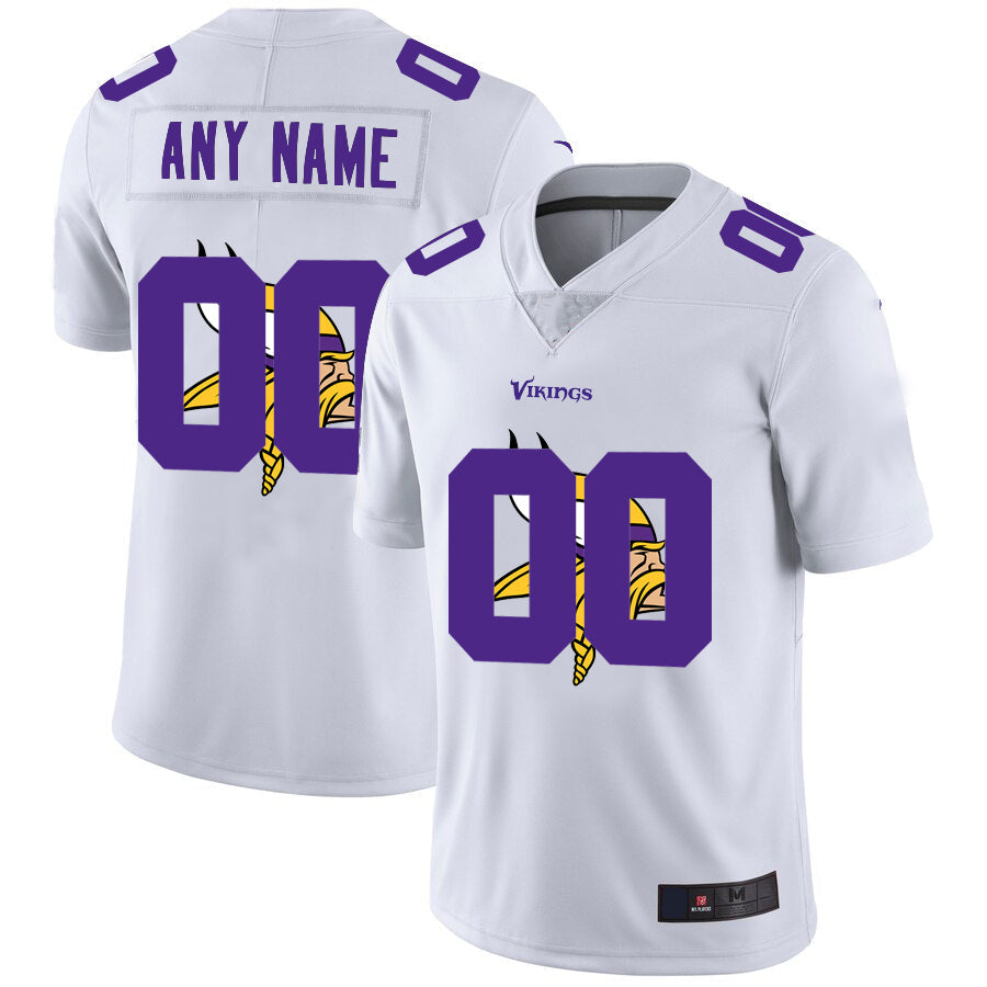Custom1 Minnesota Vikings White Team Big Logo Vapor Untouchable Limited Jersey1 Stitched Jerseys American Football Jerseys football jersey product view 1