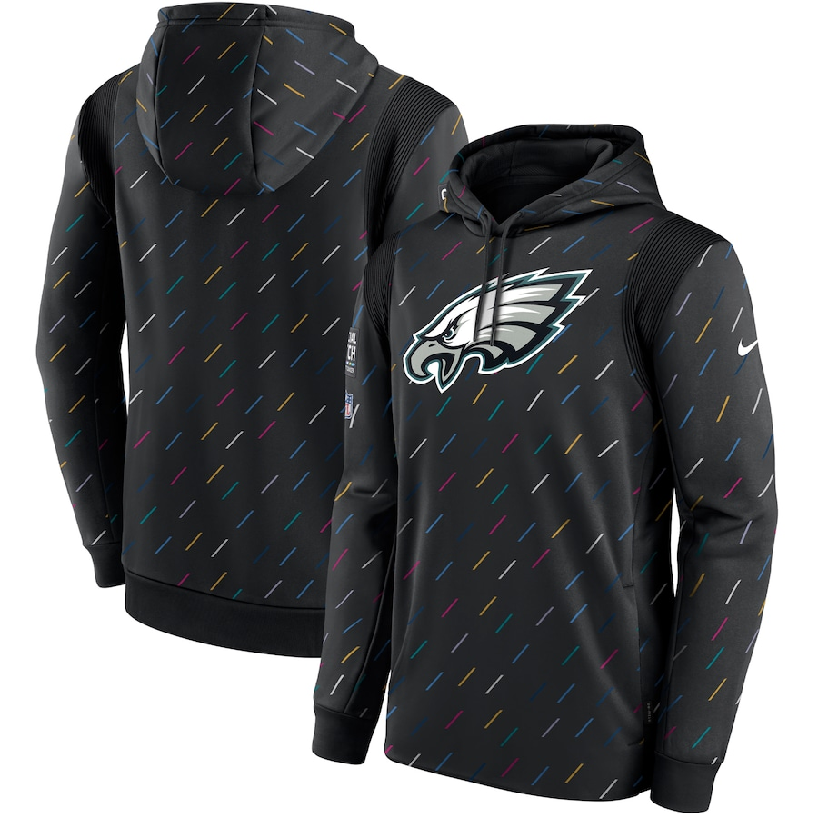 Men's Philadelphia Eagles 2021 Salute to Service Hoodie Black football jersey product view 1
