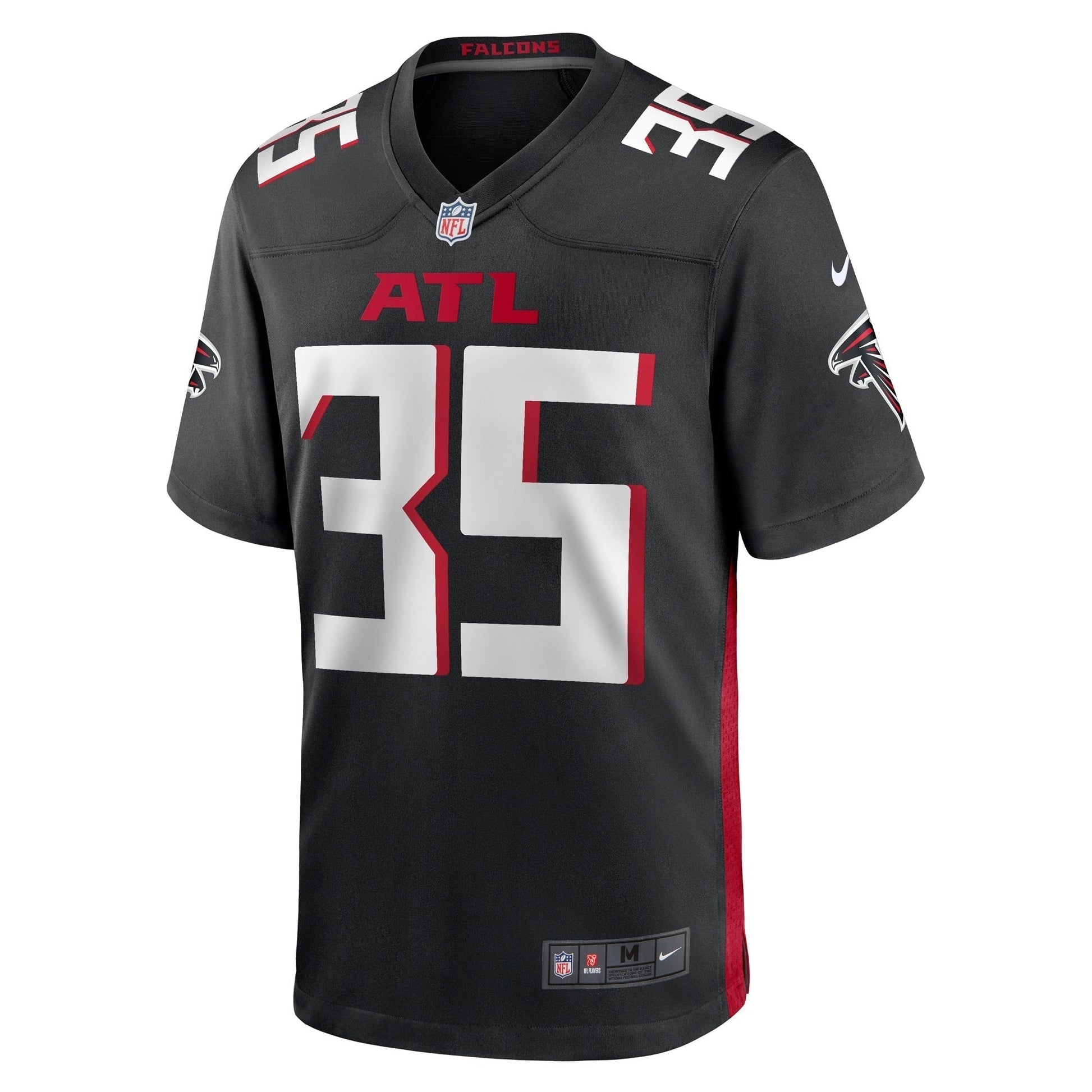 Natrone Brooks Atlanta Falcons Team Game Jersey - Black football jersey product view 2