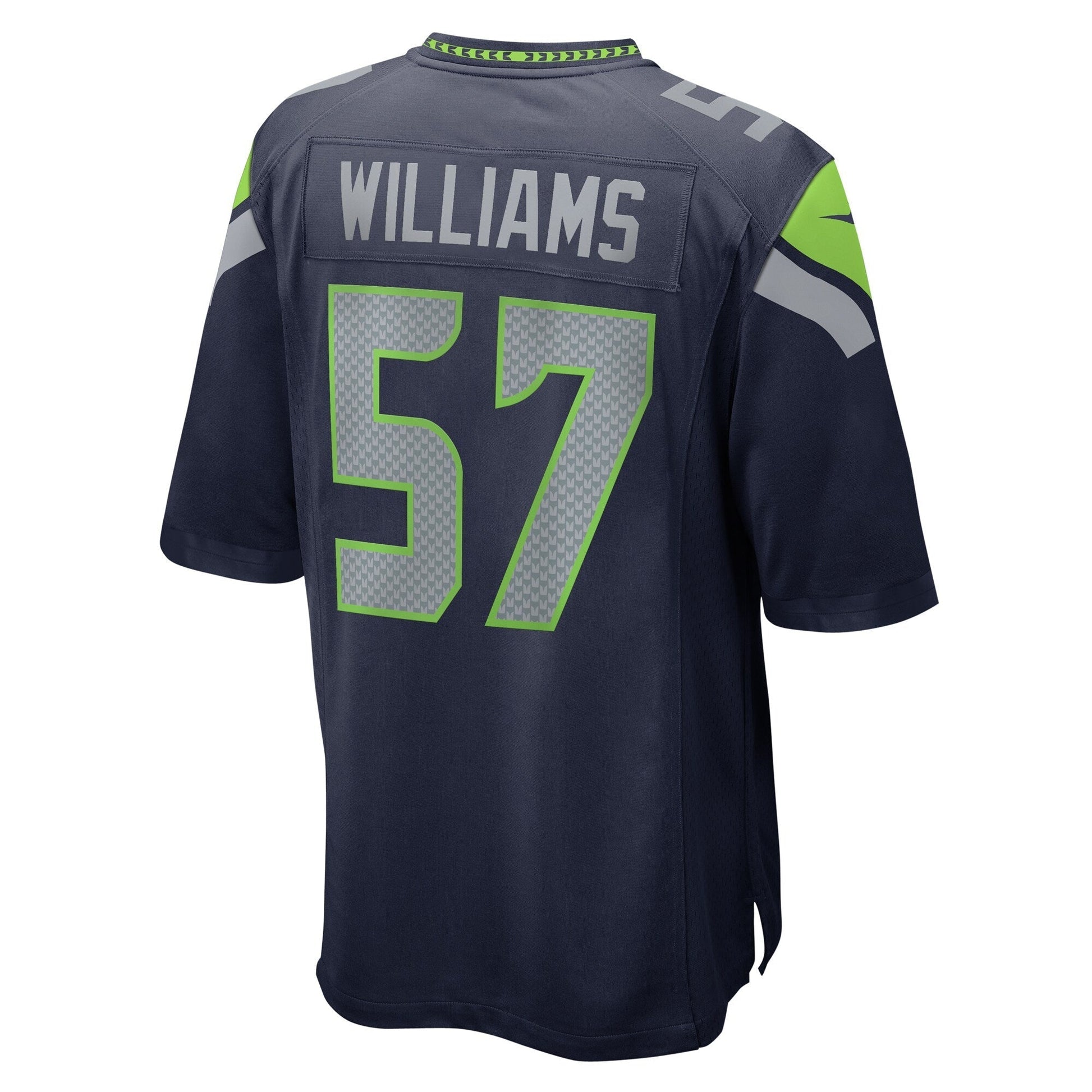 Connor Williams Seattle Seahawks Game Jersey - College Navy football jersey product view 3