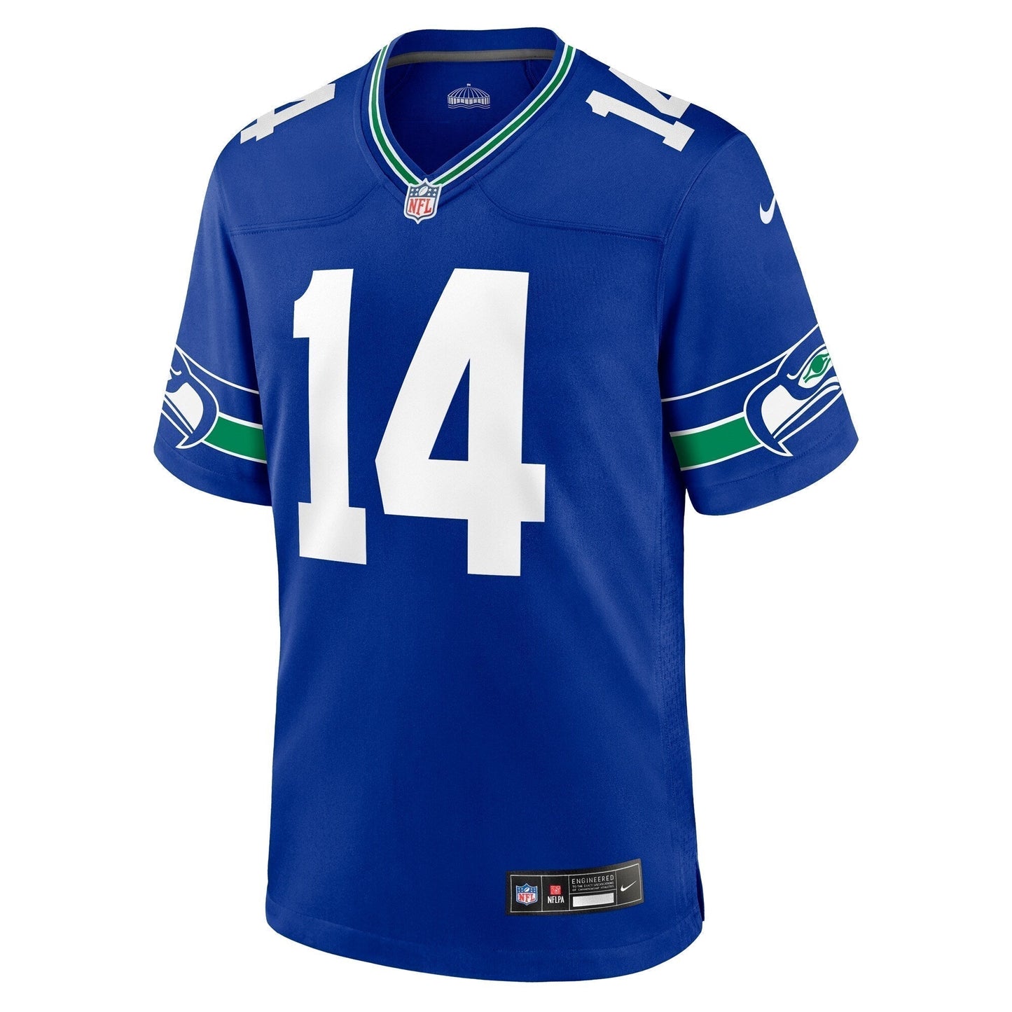 DK Metcalf Seattle Seahawks Throwback Game Jersey - Royal football jersey product view 2