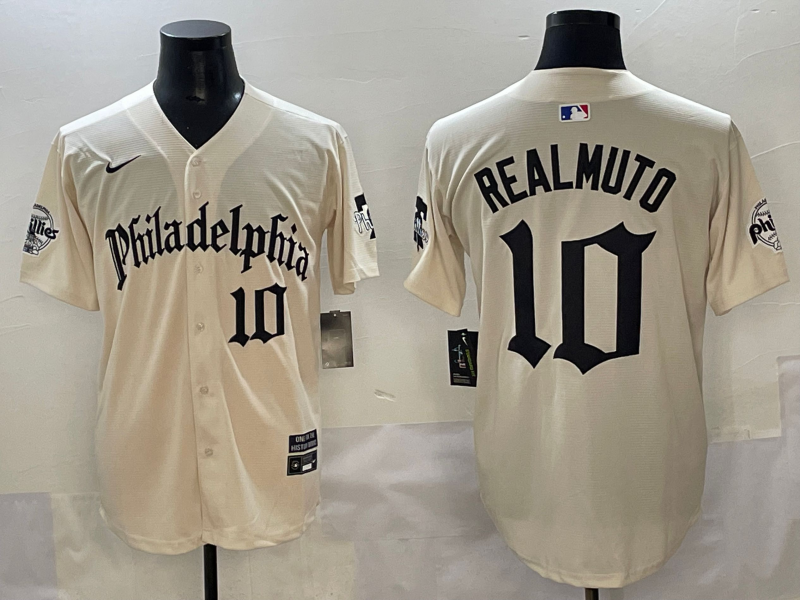 Men's Philadelphia Phillies J.T. Realmuto Cream Limited Player Jersey baseball jersey product view 1