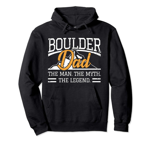 Bouldering Dad Hoodie - Fun Novelty Design for Adults - T-Shirt, Sweatshirt, Hoodie