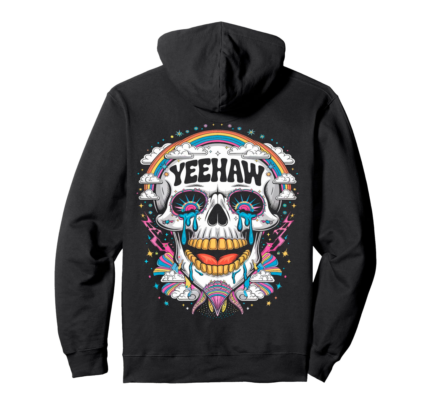 Cowboy Mens Womens Tops Skeleton Meme Hoodie - Trendy Graphic for Adults - T-Shirt, Sweatshirt, Hoodie