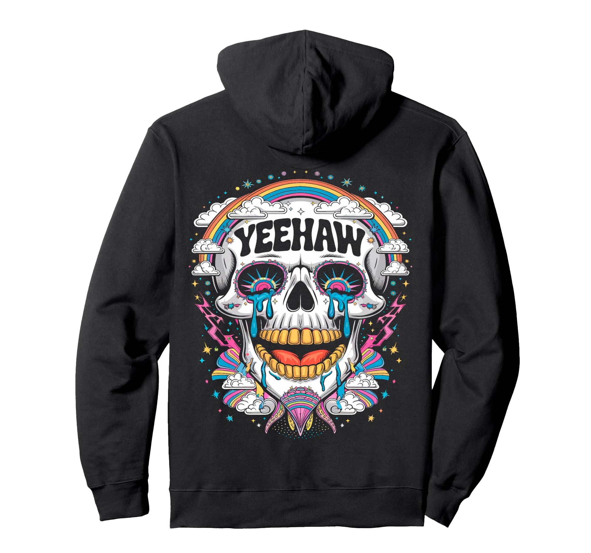 Cowboy Mens Womens Tops Skeleton Meme Hoodie - Trendy Graphic for Adults - T-Shirt, Sweatshirt, Hoodie