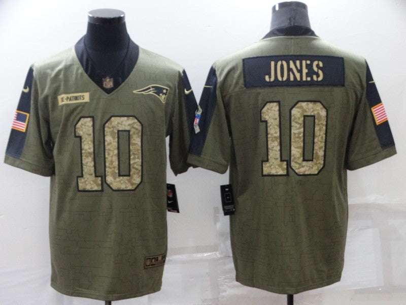 Men's New England Patriots Mac Jones Brown Player Game Jersey football jersey product view 1