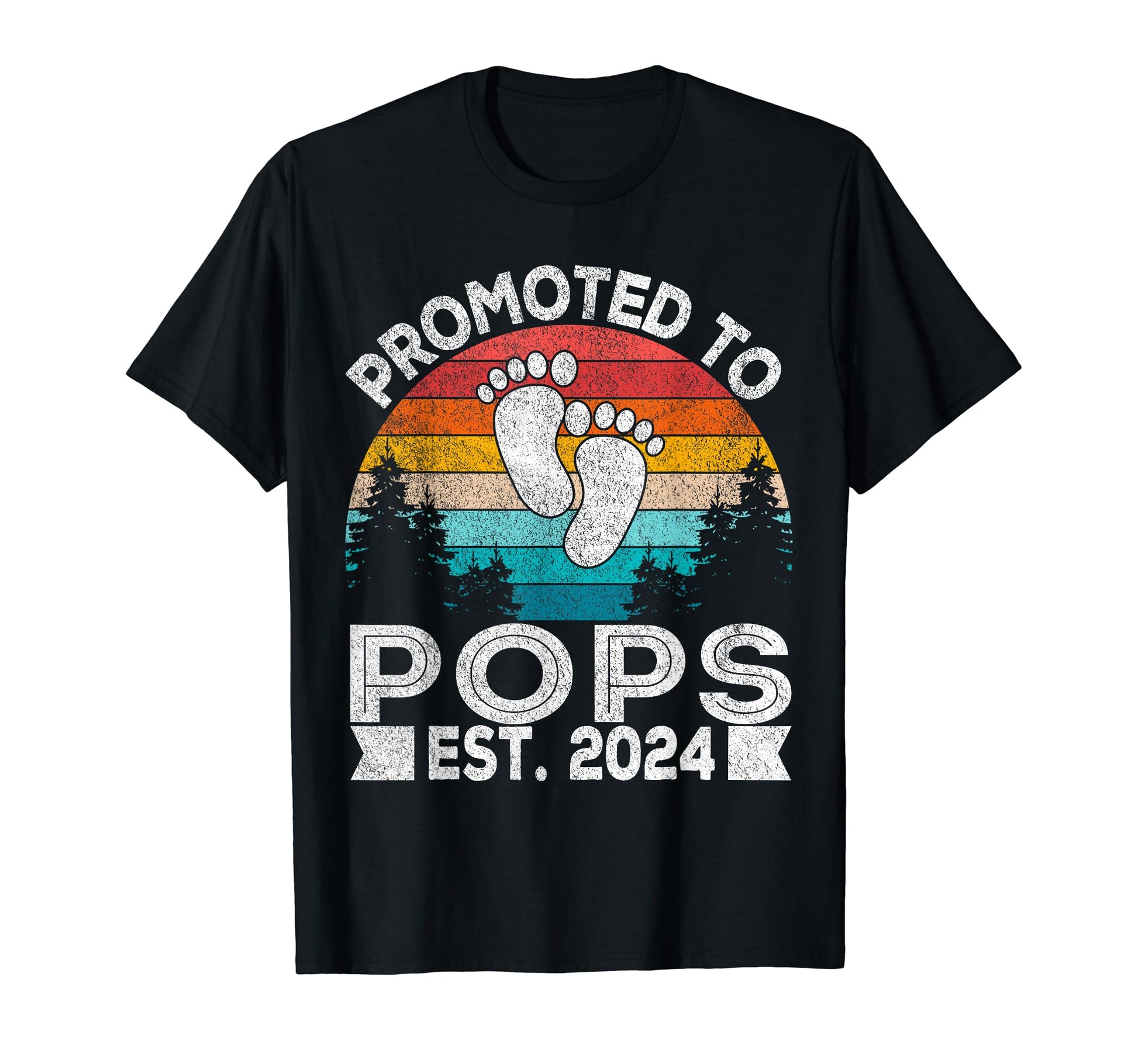Promoted To Pops Est 2024 First Time T-Shirt - Novelty Apparel for Adults - T-Shirt, Sweatshirt, Hoodie