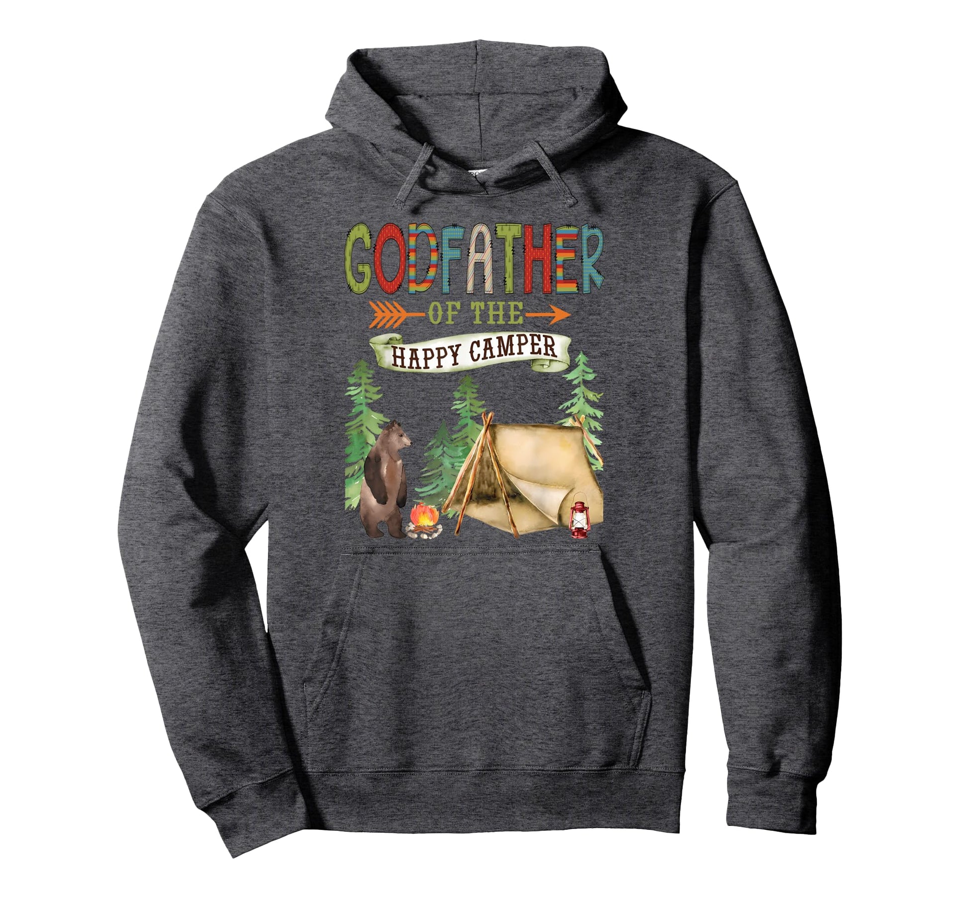 Godfather Happy Camper First Birthday Hoodie - Aesthetic Graphic Unisex - T-Shirt, Sweatshirt, Hoodie