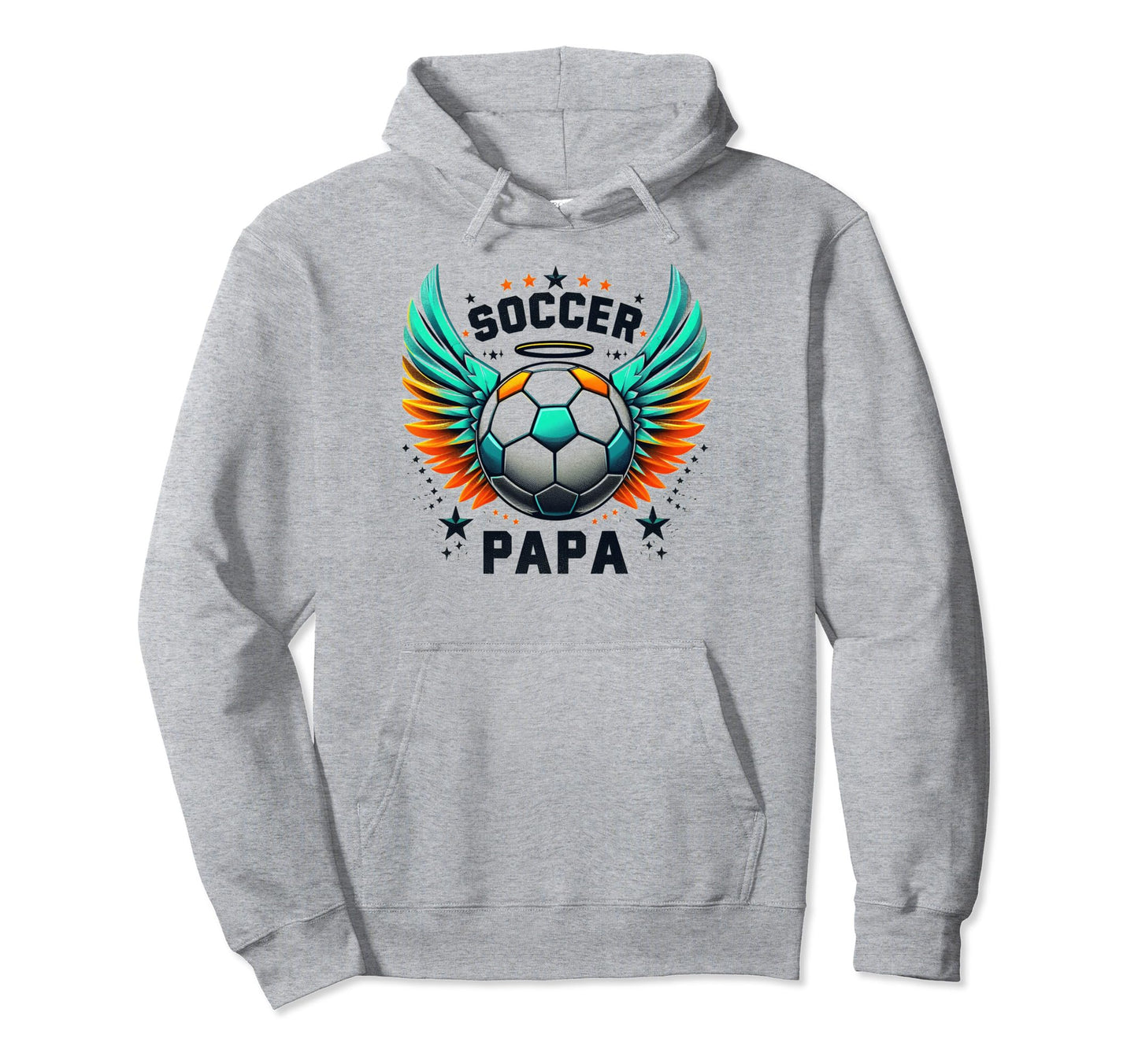 Soccer Papa Family Matching Dad Fathers Hoodie - Custom Art Print Unisex - T-Shirt, Sweatshirt, Hoodie