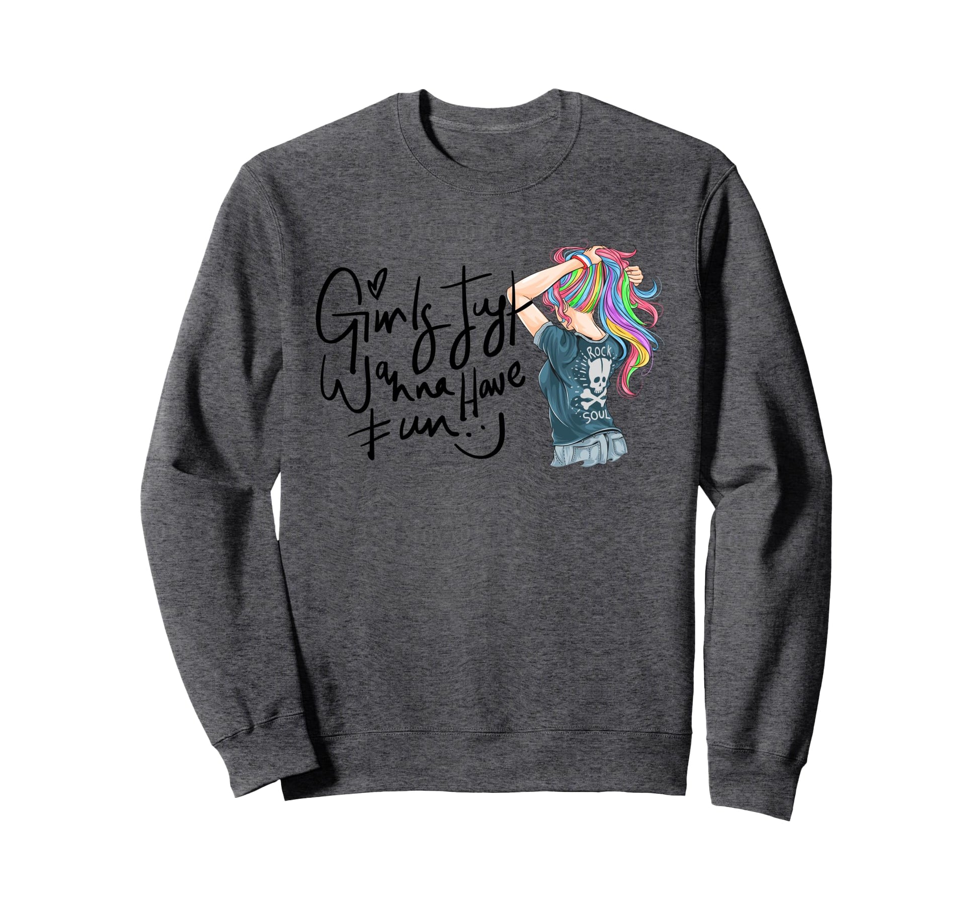 Just Wanna Have Fun Wow Pop Art Sweatshirt - Graphic Print for Adults - T-Shirt, Sweatshirt, Hoodie
