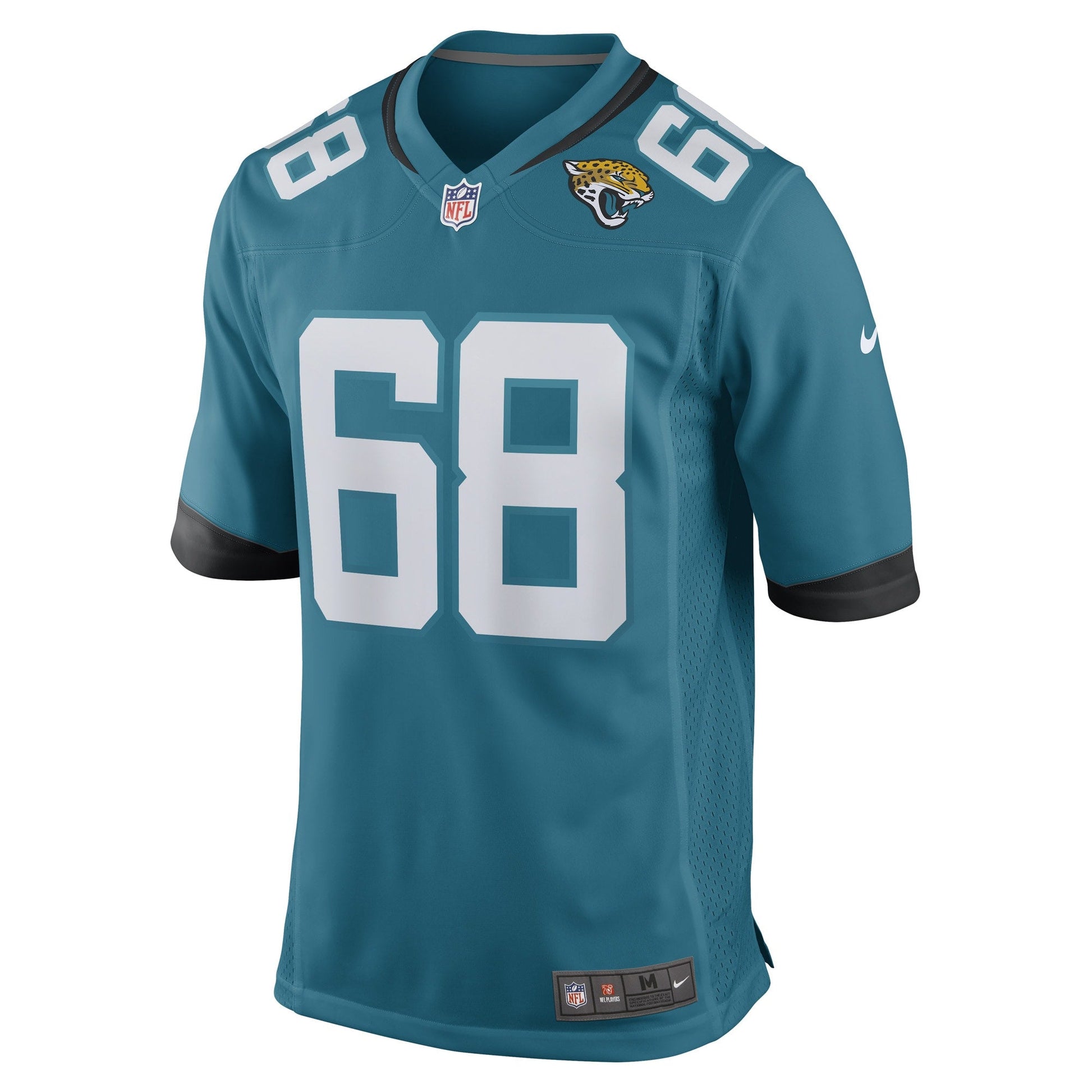Brandon Scherff Jacksonville Jaguars Game Jersey - Teal football jersey product view 2
