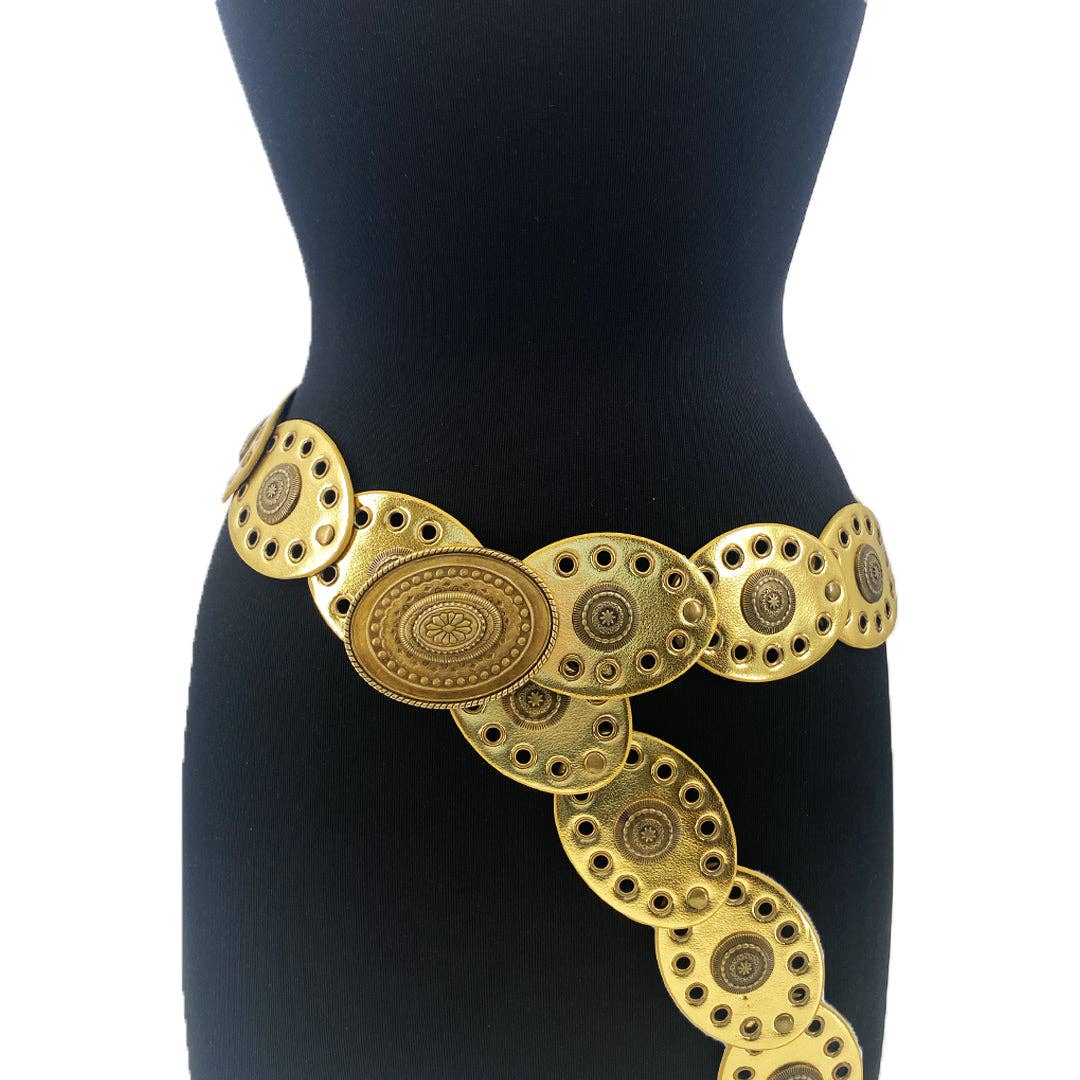 Small Oval Disc Belt-Gold Unisex T-shirt, Sweatshirt, Hoodie, Long Sleeve Tee - T-Shirt, Sweatshirt, Hoodie