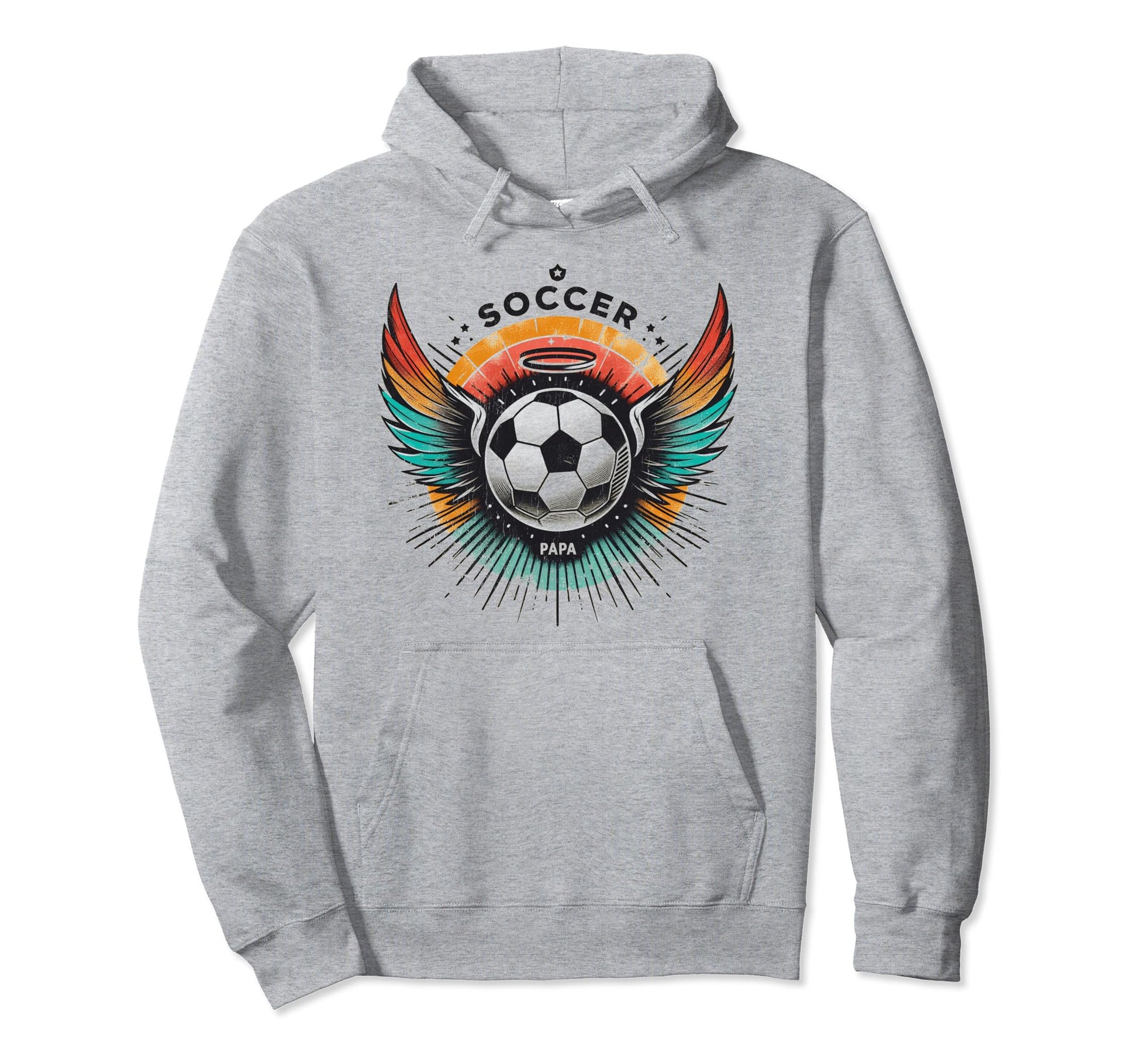 Soccer Papa Family Matching Dad Hoodie - Fun Novelty Design for Adults - T-Shirt, Sweatshirt, Hoodie