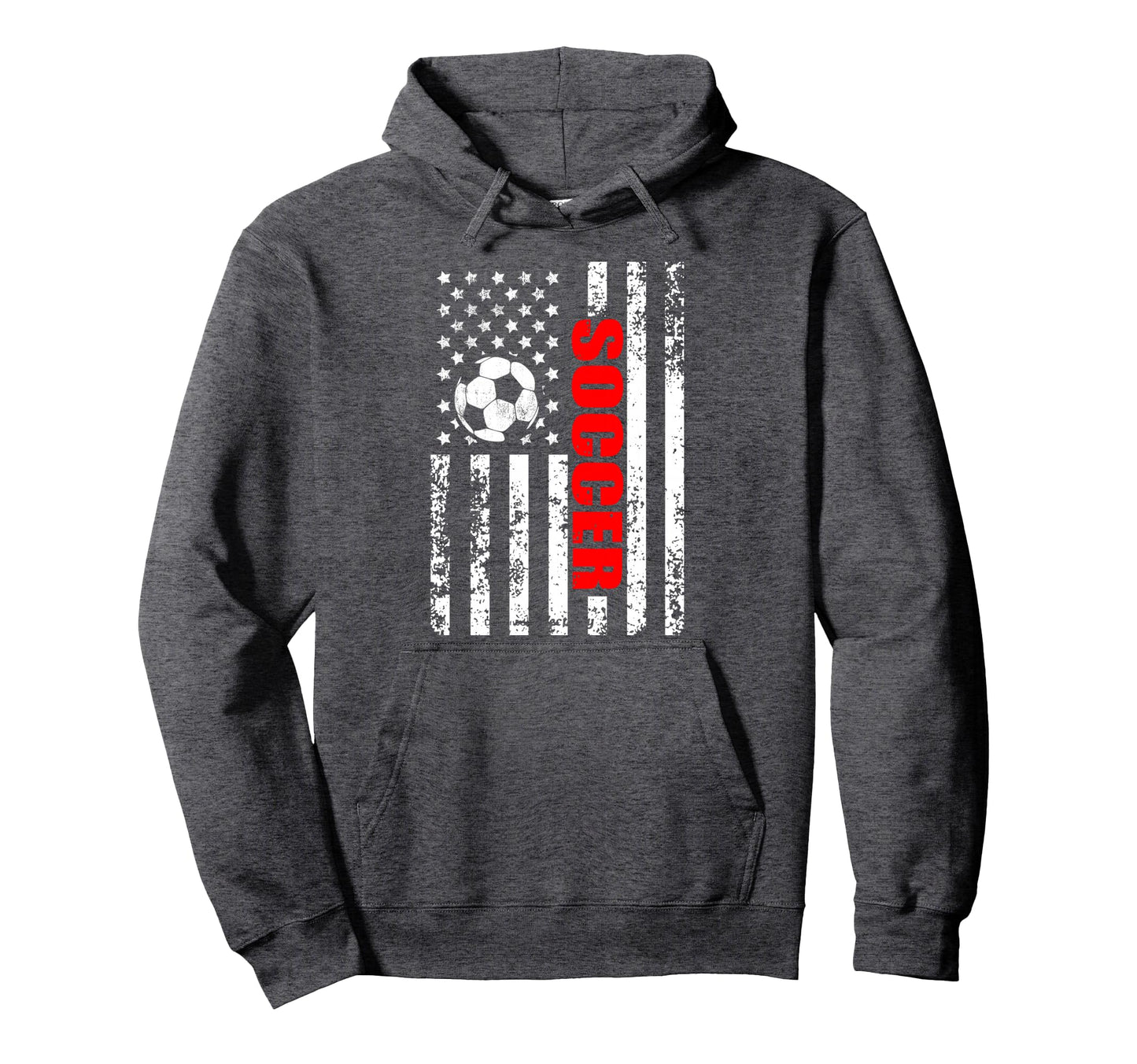 Us American Flag Soccer Patriotic Soccer Hoodie - Graphic Print Men Women - T-Shirt, Sweatshirt, Hoodie