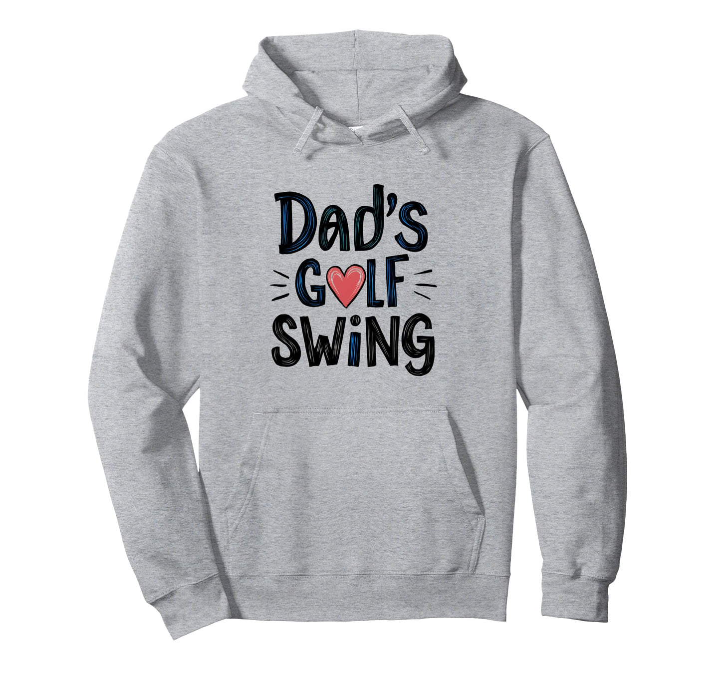 Dads Golf Swing Fathers Day Golf Hoodie - Custom Art Print for Adults - T-Shirt, Sweatshirt, Hoodie