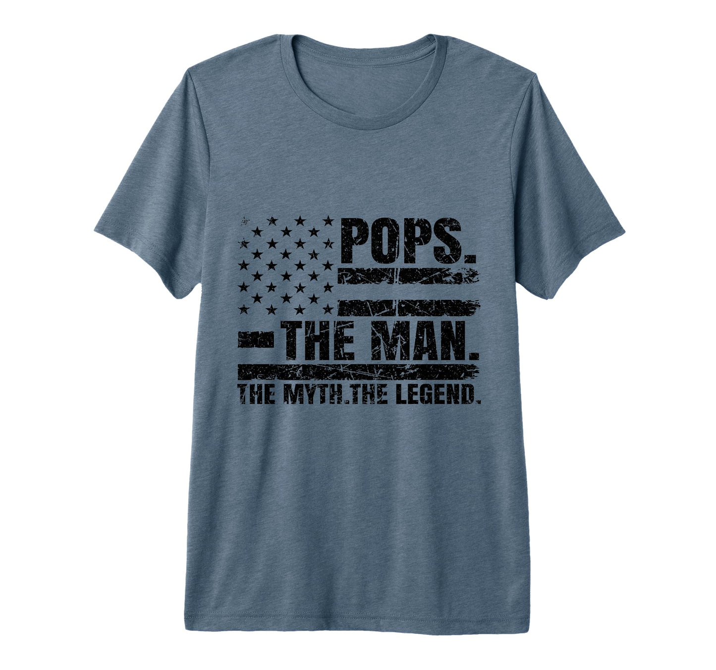 Mens Pops Myth Legend Dad Grandpa Tri T-Shirt - Fun Novelty Design Unisex - T-Shirt, Sweatshirt, Hoodie