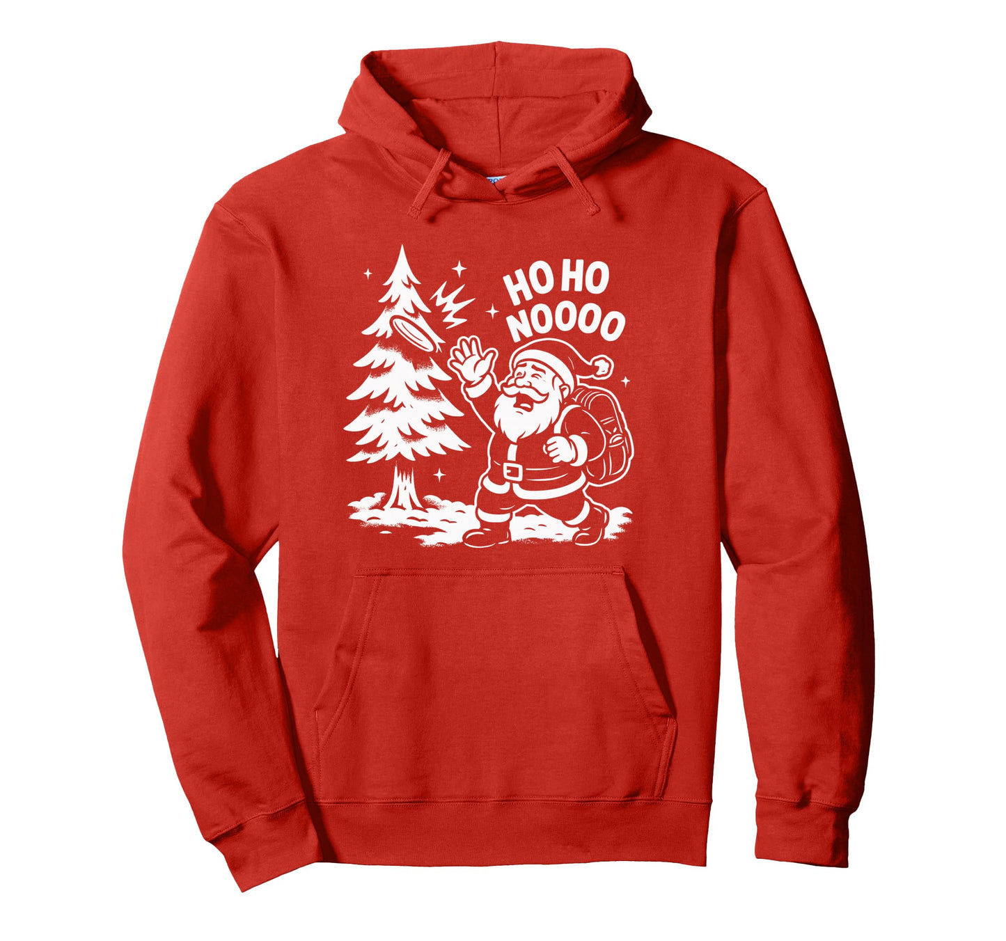 Funny Santa Disc Golf Ho Ho Noooo Hoodie - Fun Novelty Design Men Women - T-Shirt, Sweatshirt, Hoodie