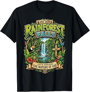 Vbs 2026 Rainforest Falls Exploring The Nature of God T-Shirt Unisex T-shirt, Sweatshirt, Hoodie, Long Sleeve Tee - T-Shirt, Sweatshirt, Hoodie