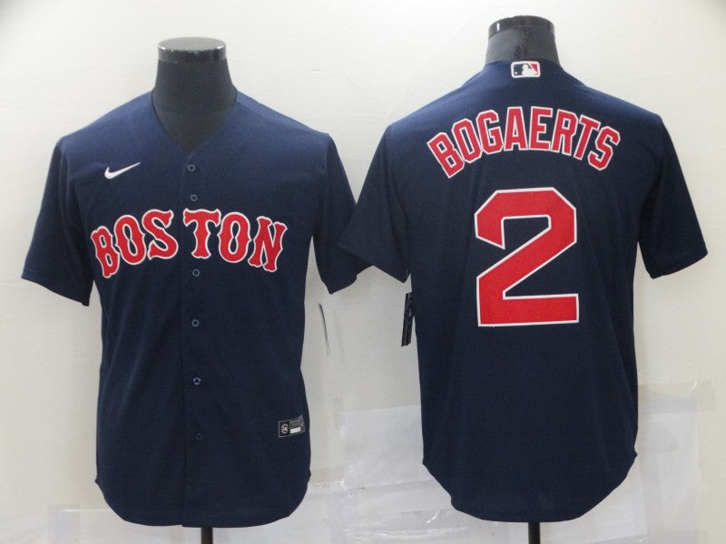Men's Boston Red Sox Xander Bogaerts #2 Navy Replica Baseball Jersey baseball jersey product view 1