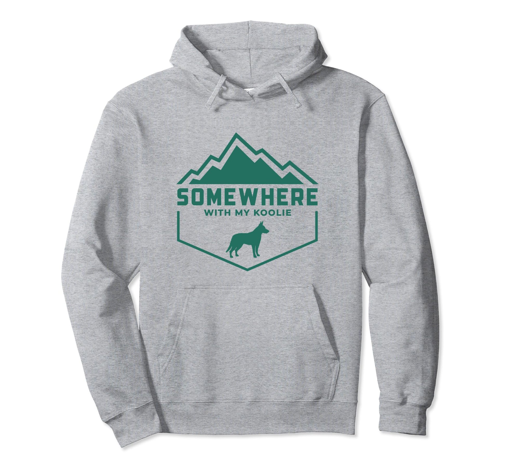 Somewhere My Koolie Outdoor Dog Hoodie - Streetwear Style for Adults - T-Shirt, Sweatshirt, Hoodie