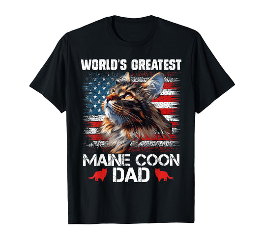 America Worlds Greatest Maine Coon T-Shirt - Streetwear Style for Adults - T-Shirt, Sweatshirt, Hoodie