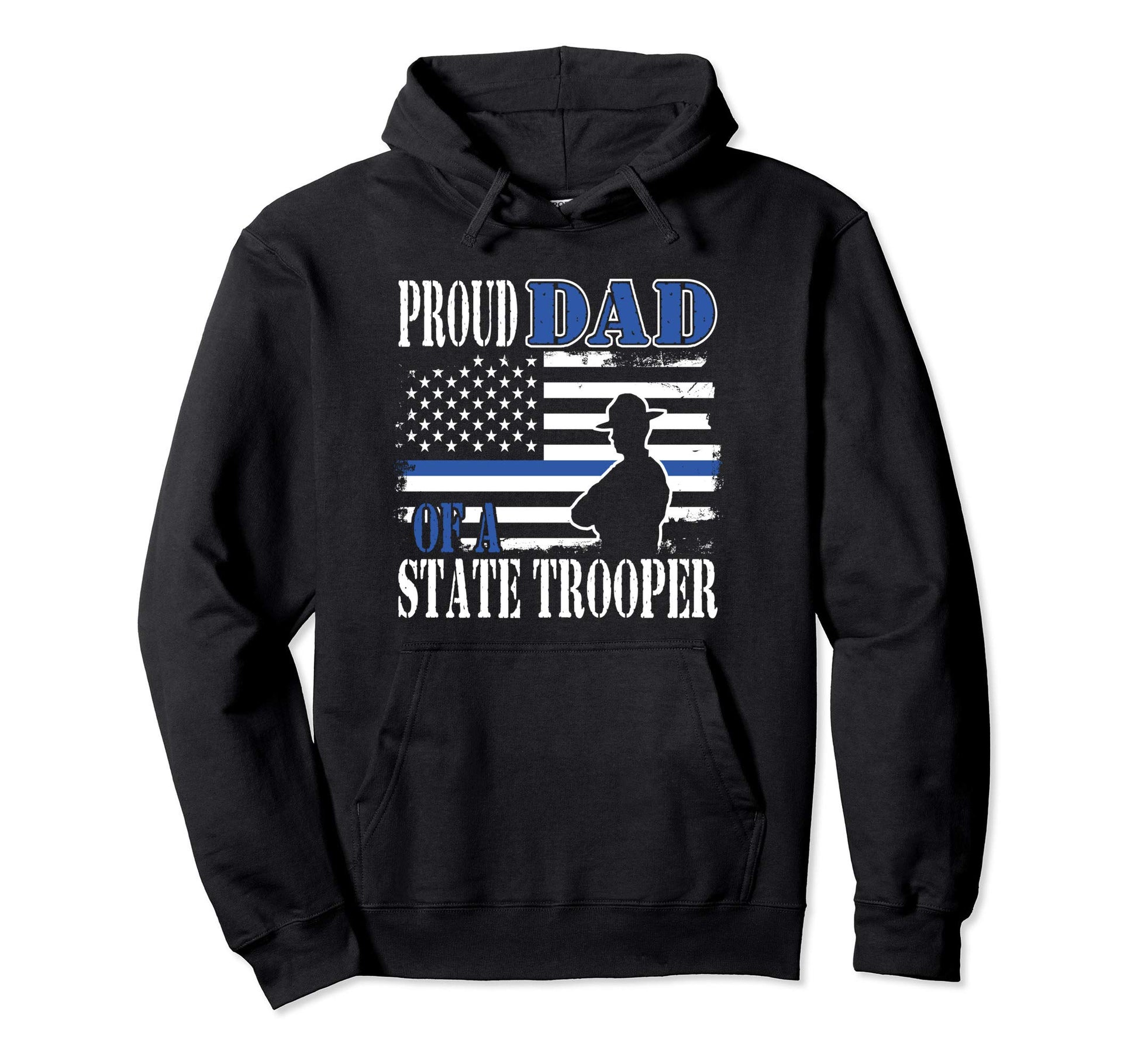 Proud Dad State Trooper Police Officer Hoodie - Custom Art Print Men Women - T-Shirt, Sweatshirt, Hoodie