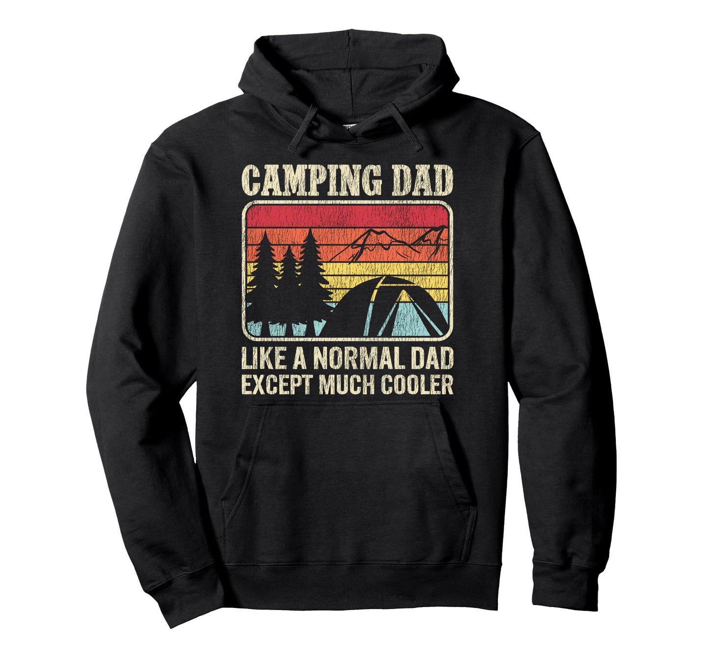 Tent Camping Husband Dad Father Family Hoodie - Minimalist Print Men Women - T-Shirt, Sweatshirt, Hoodie