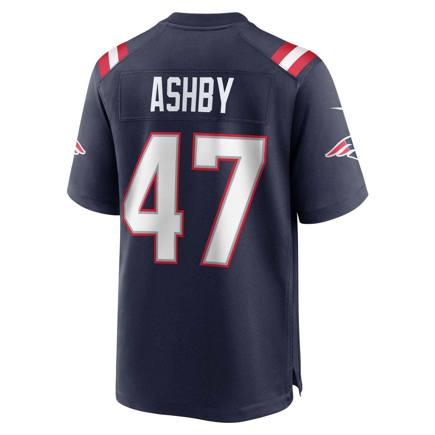 New England Patriots Julian Ashby Navy Team Game Jersey football jersey product view 2
